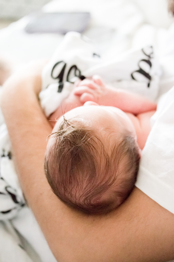 newborn baby with dad lifestyle session