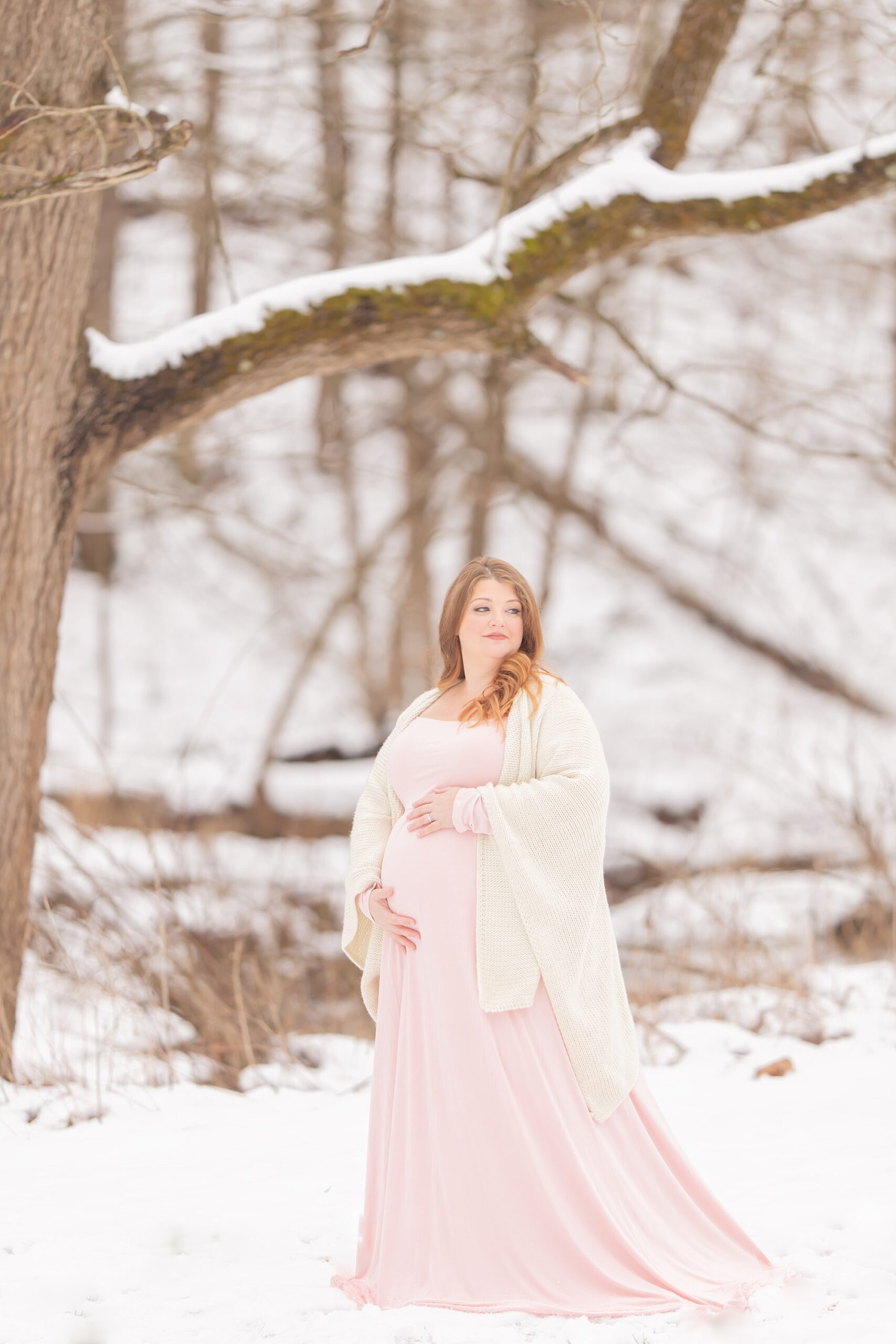 Pittsburgh Snowy Maternity Photography 