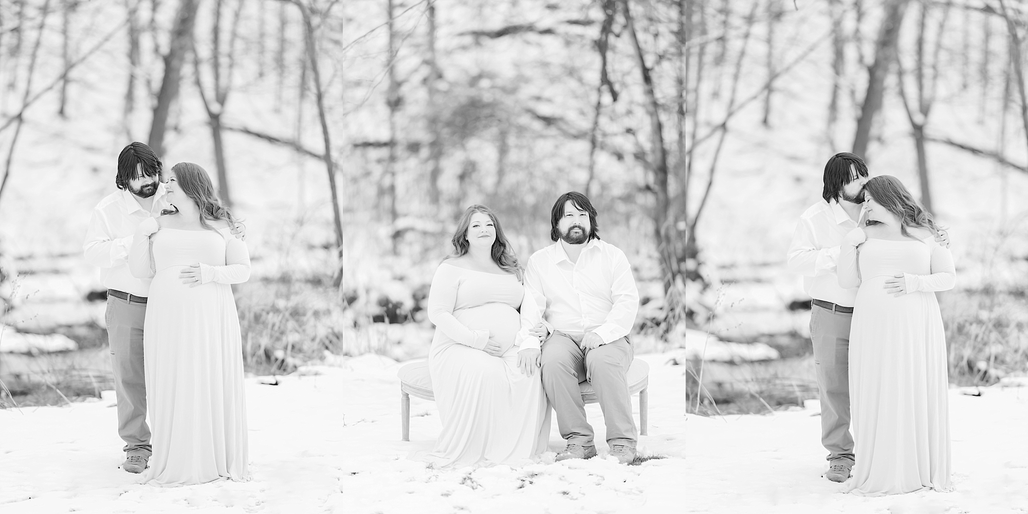 Snowy Pittsburgh PA Maternity Session