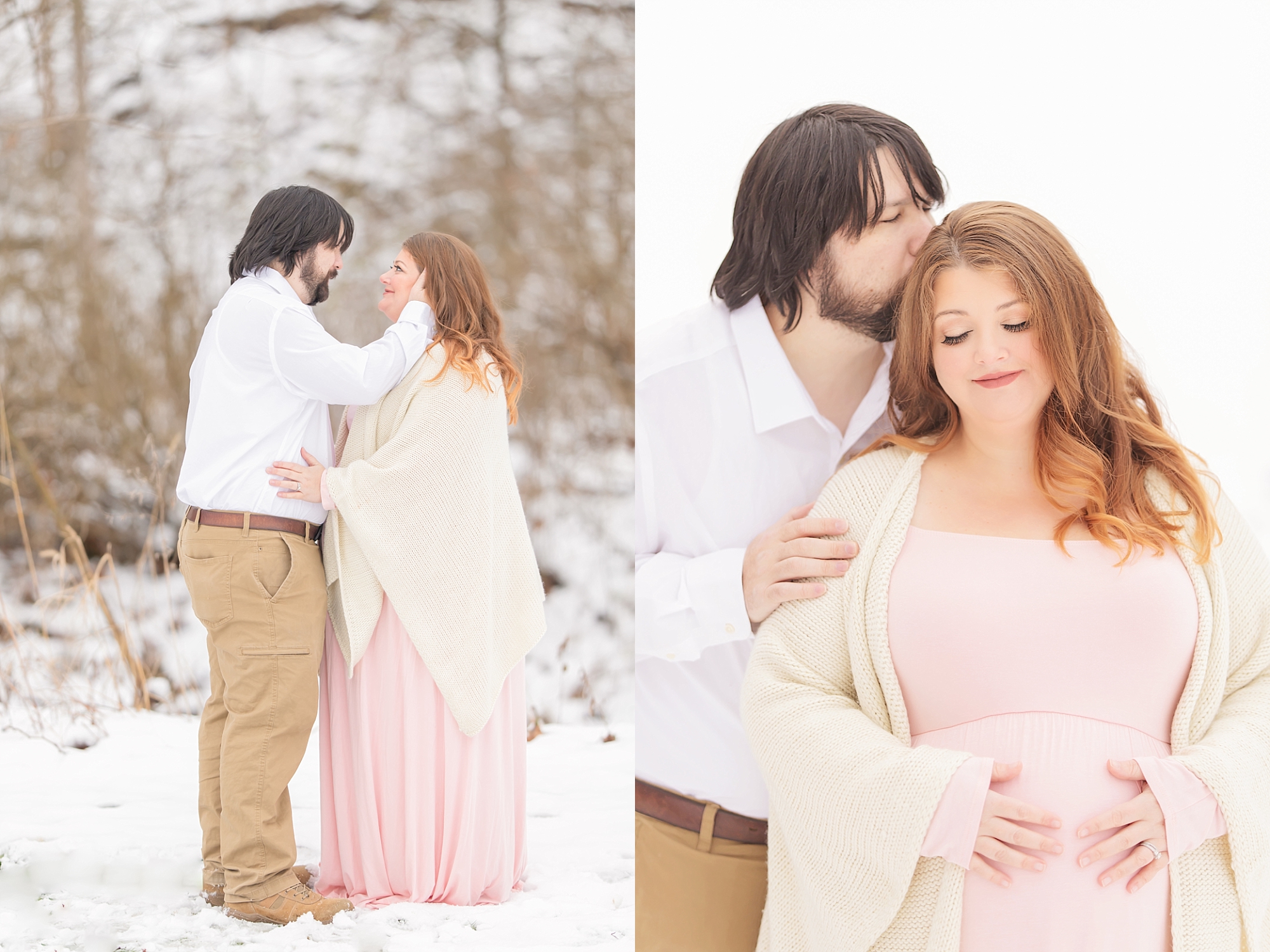 Winter Wonderland maternity photo shoot