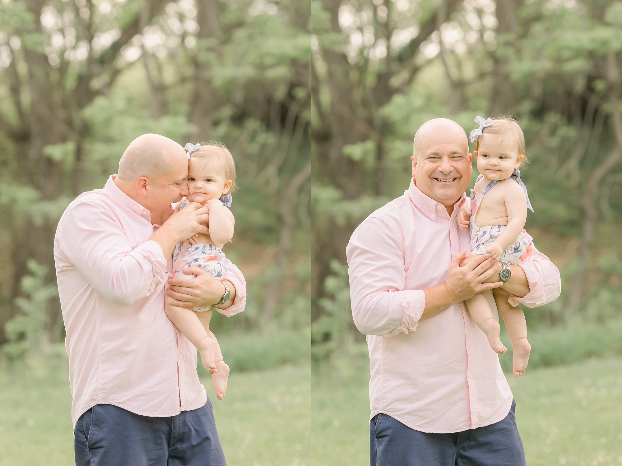 milestone photos of dad and daughter in Pittsburgh