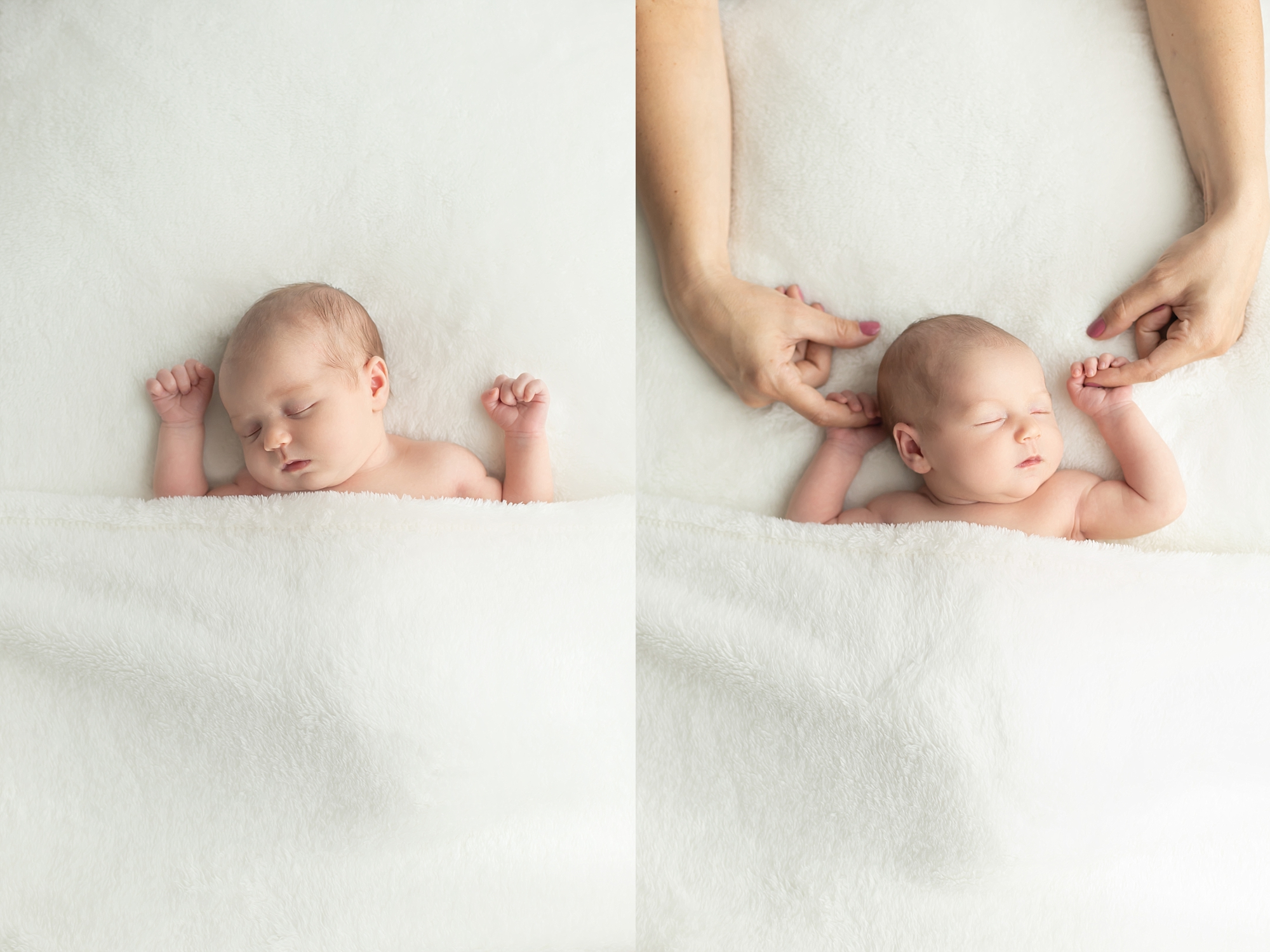 sleeping newborn during newborn photo session in Pittsburgh