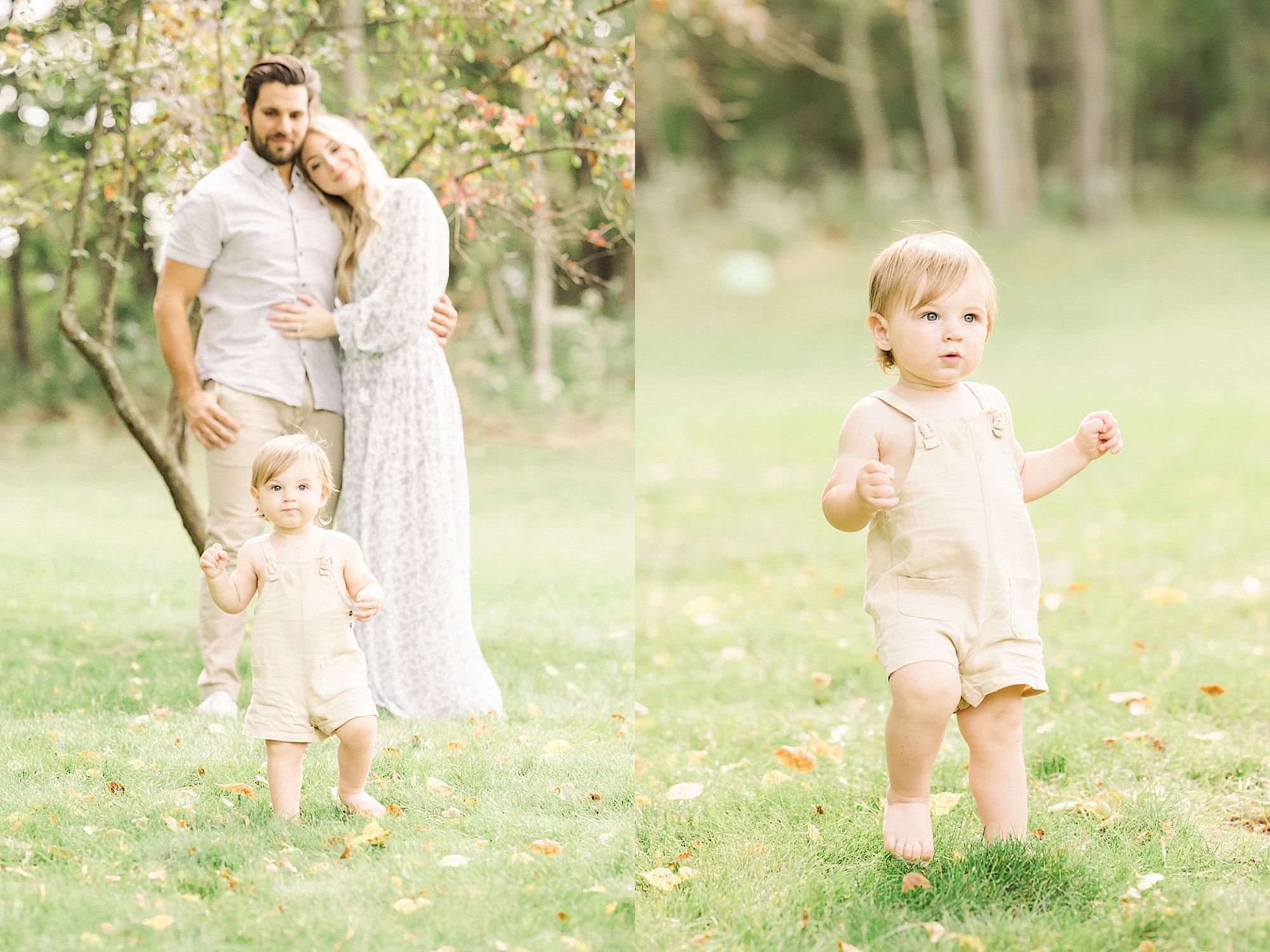 Pittsburgh toddler boy with parents during family photos