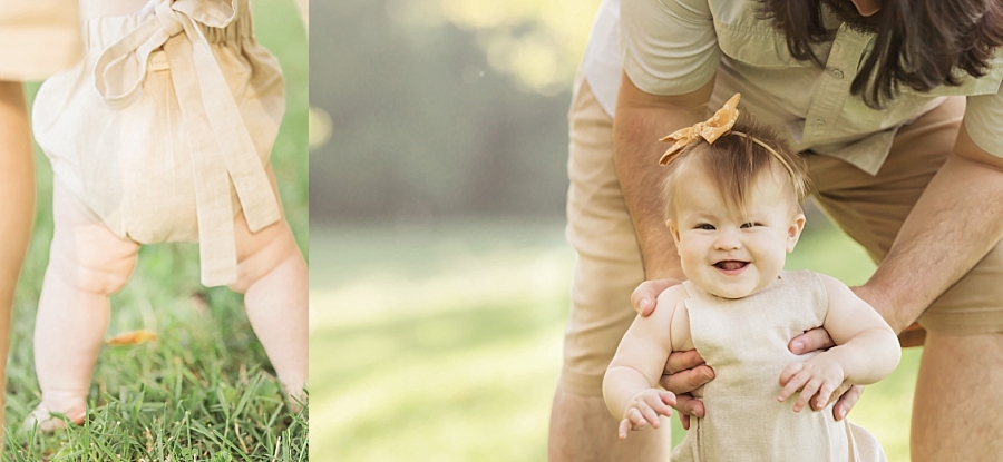 Charlotte's six month photo session by Petite Magnolia Photography