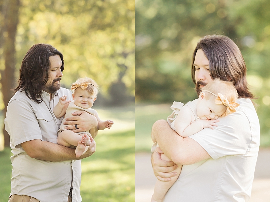 Pittsburgh father and daughter during family photos