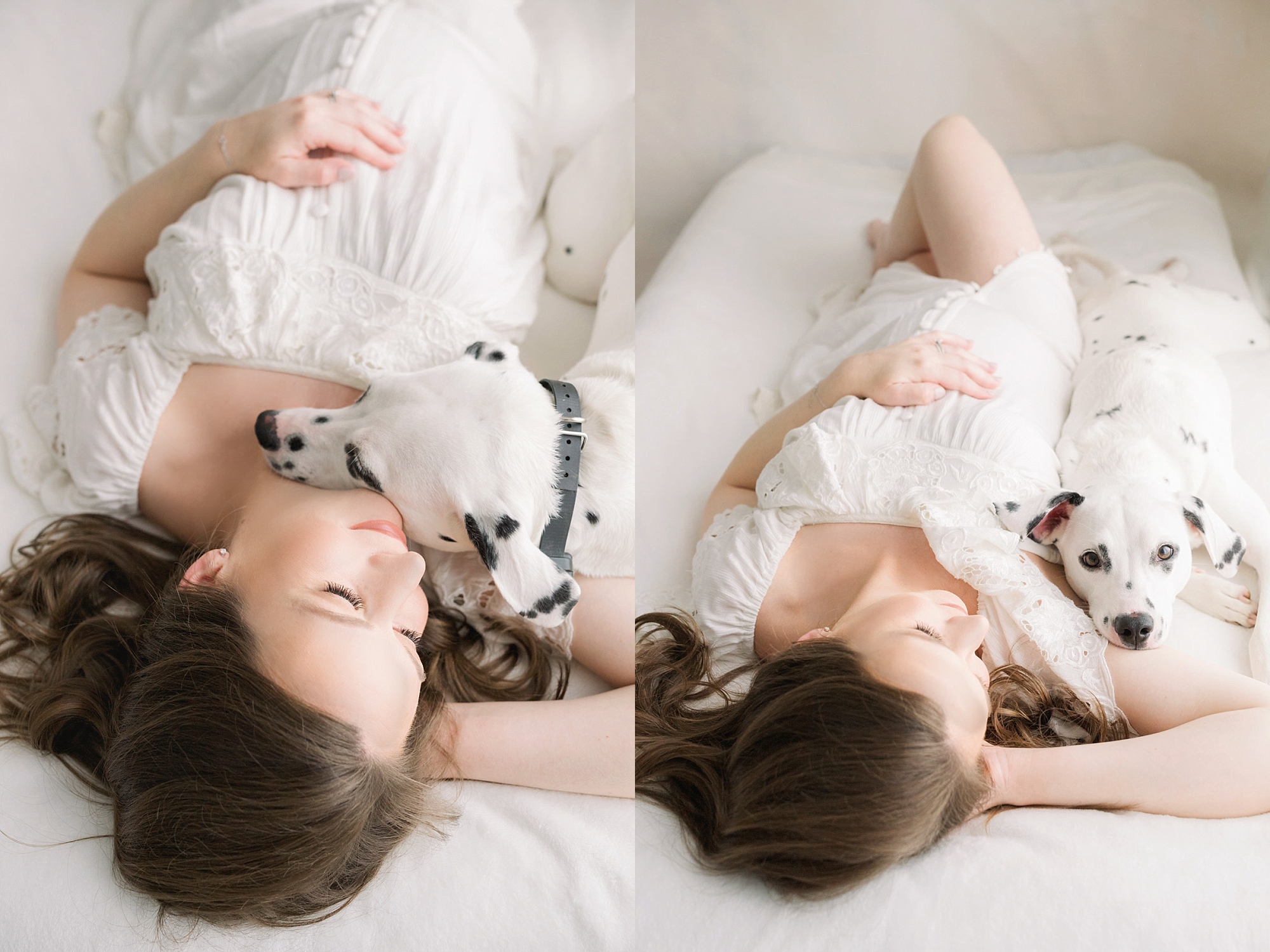 expecting Pittsburgh woman and her fur baby during maternity photoshoot