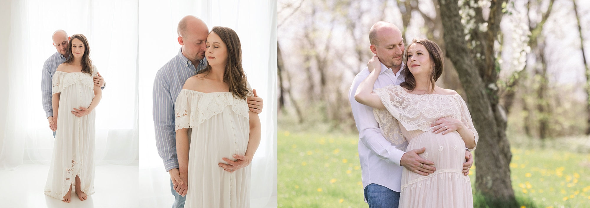expecting parents during professional pictures 